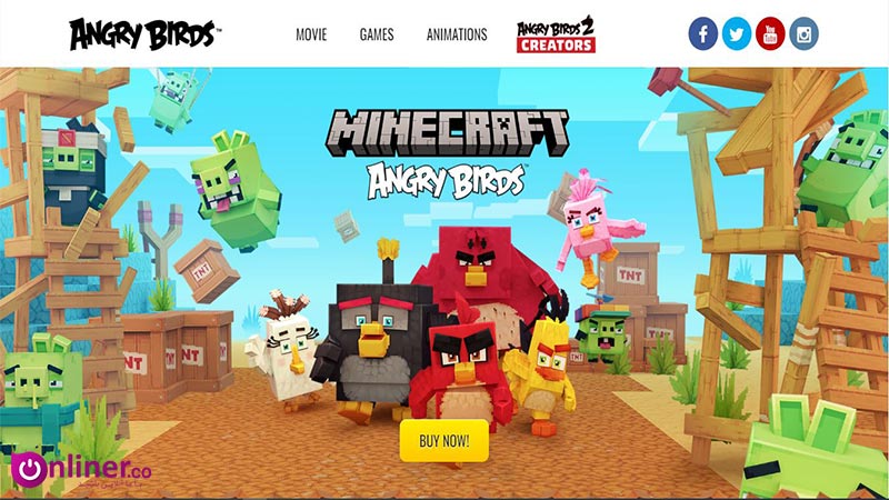 وب سایت شرکتی Angry Birds
